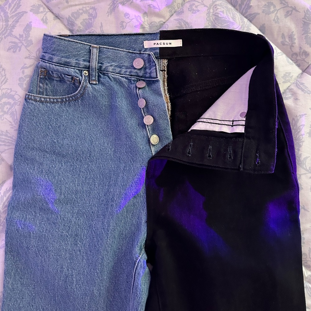 Pacsun Two toned High Waisted straight Jeans